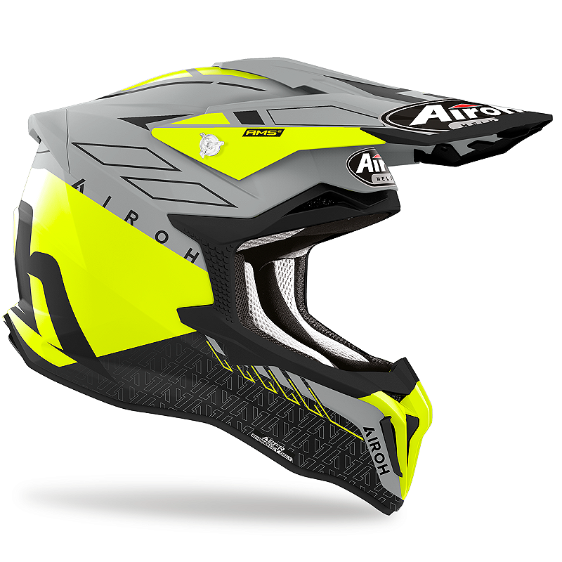 Capacete Airoh Strycker Skin Amarelo - Menta Motos - A Melhor Loja