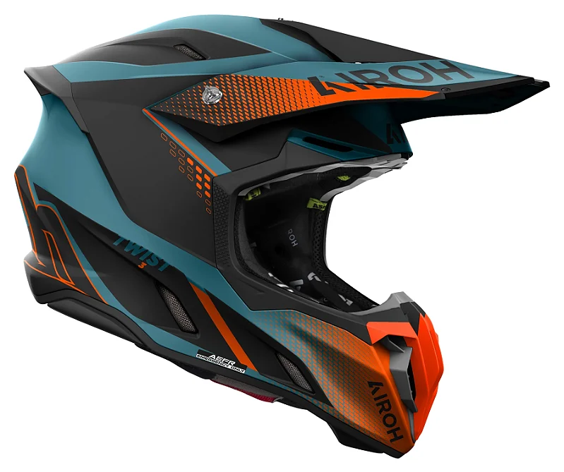AIROH TWIST 3 Motorradhelm - SHARD ORANGE MATT XL Mit ECE 22.06