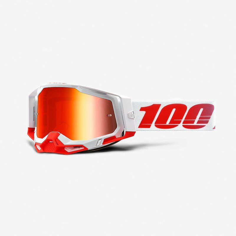 Óculos 100% Racecraft 2 - Branco/Vermelho