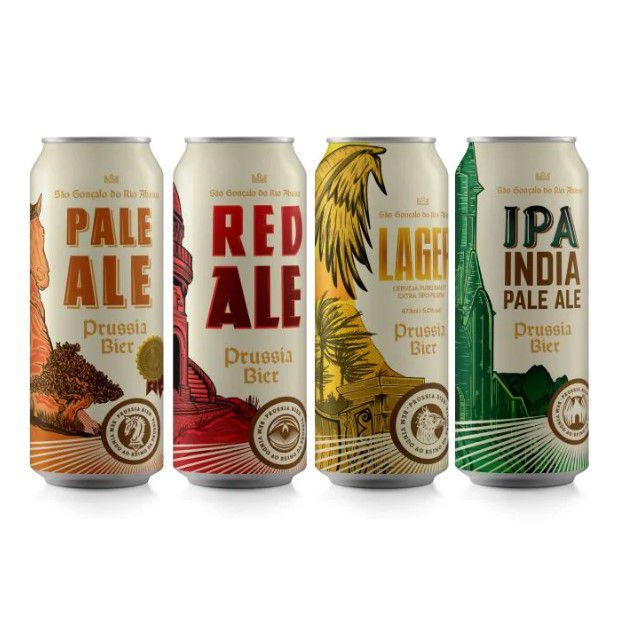 4 Cervejas (Lager, Red Ale, Pale Ale, English IPA) (Só é enviado p