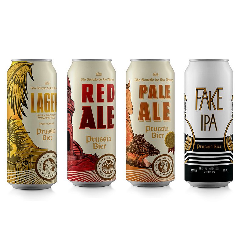 4 Cervejas Lager Red Ale Pale Ale Fake IPA  O desconto no  