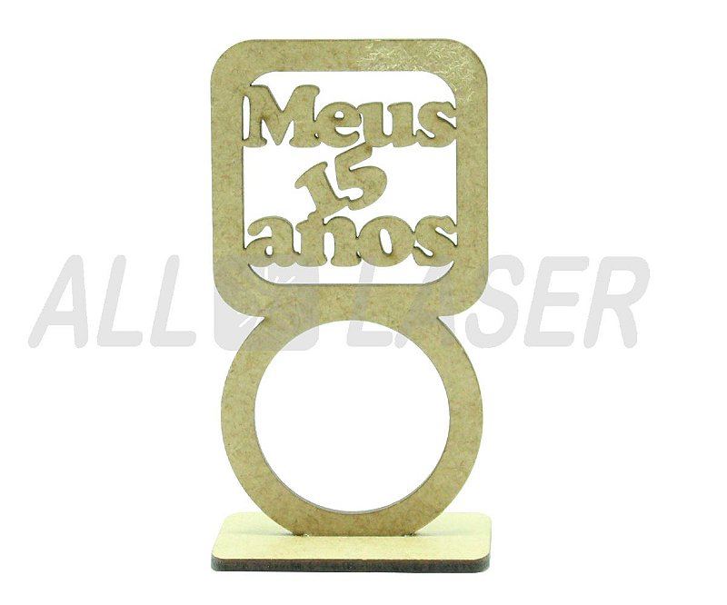 PORTA BOMBOM 15 ANOS 10CMX5,4CM CRU 3MM