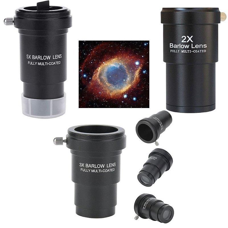 Barlow Lente 5X 3X 2X 50,8mm Para Telescópio Newtoniano Potencia