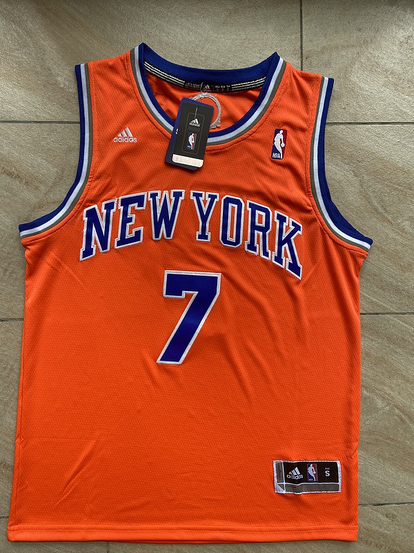 Camisa de Basquete New York Knicks Retrô Laranja - 7 Carmelo