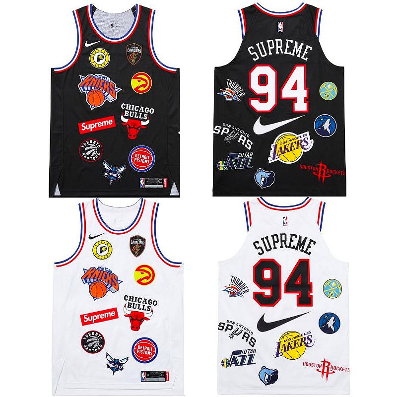 Modelo Especial Supreme x NBA - Dunk Import - Camisas de Basquete, Futebol  Americano, Baseball e Hockey