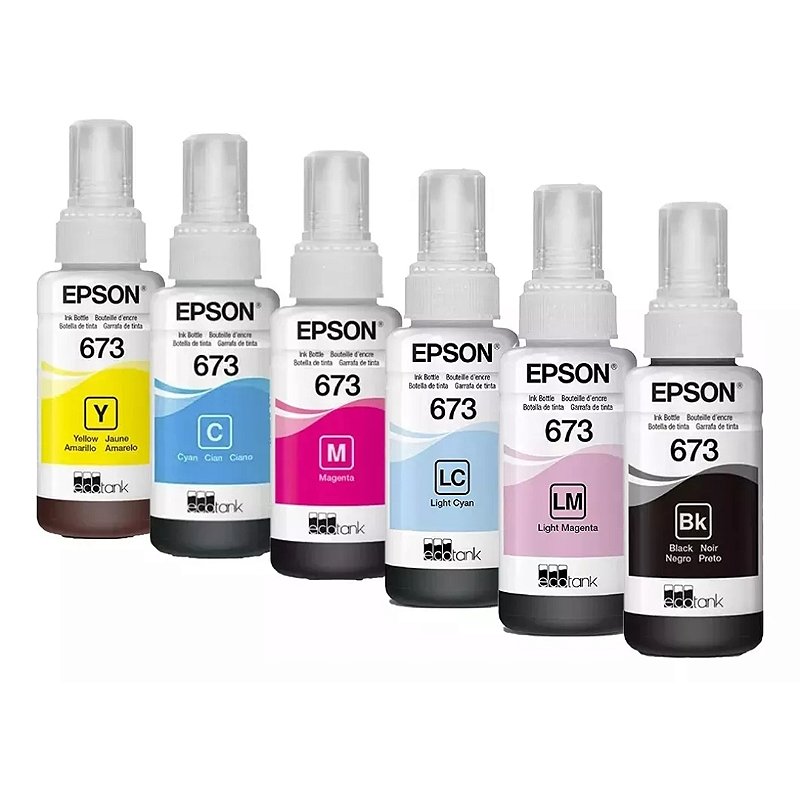 TINTA ORIGINAL EPSON L1800 / L805 / L800 - CORANTE 673 - Deseart