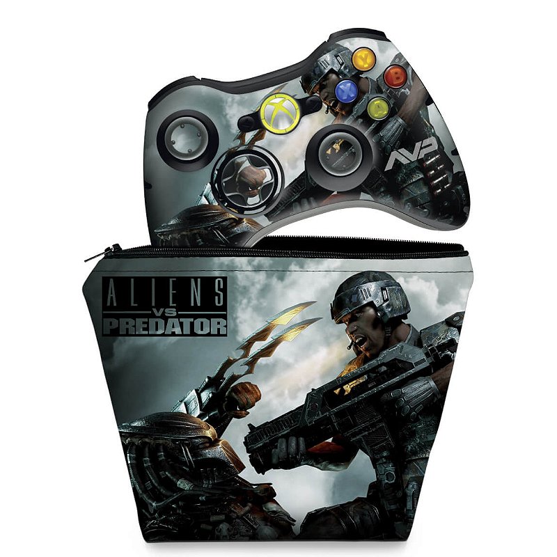 KIT Capa Case e Skin Xbox 360 Controle - Aliens Vs Predators - Pop Arte  Skins