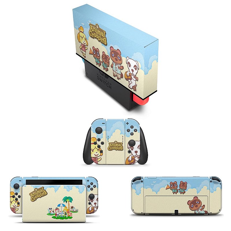 KIT Nintendo Switch Oled Skin e Capa Anti Poeira - Animal