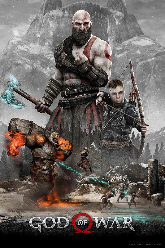 Poster God Of War 3 E - Pop Arte Skins