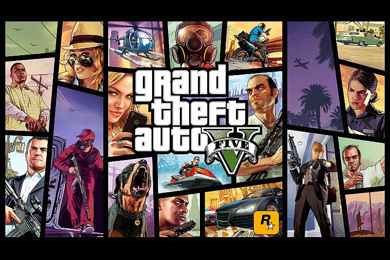 Poster Cartaz Jogo Grand Theft Auto V Gta 5 H - Pop Arte Poster