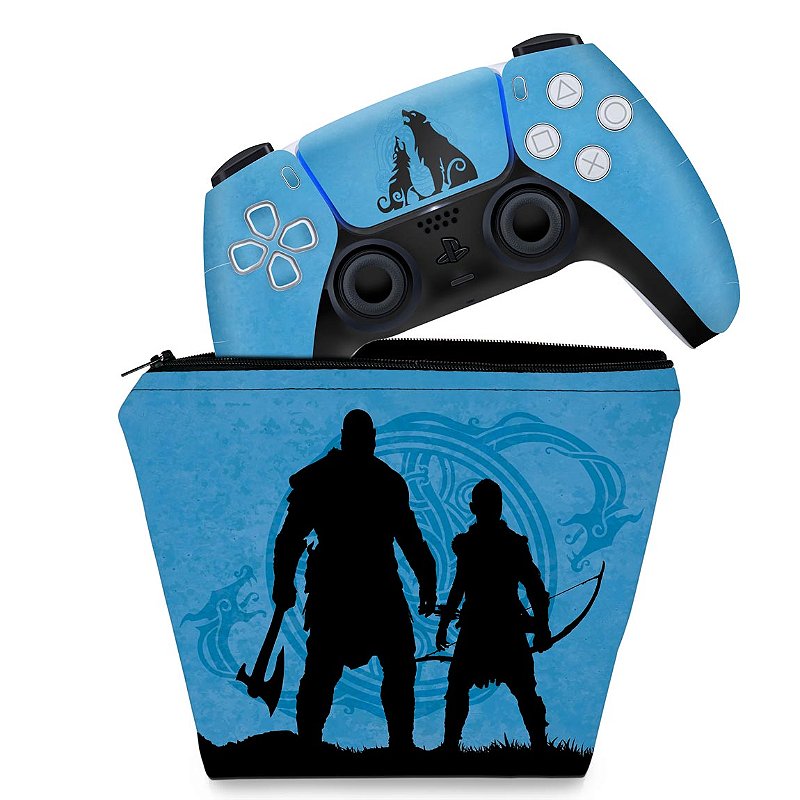 Adesivo Compatível PS5 Controle Playstation 5 Skin - God of War