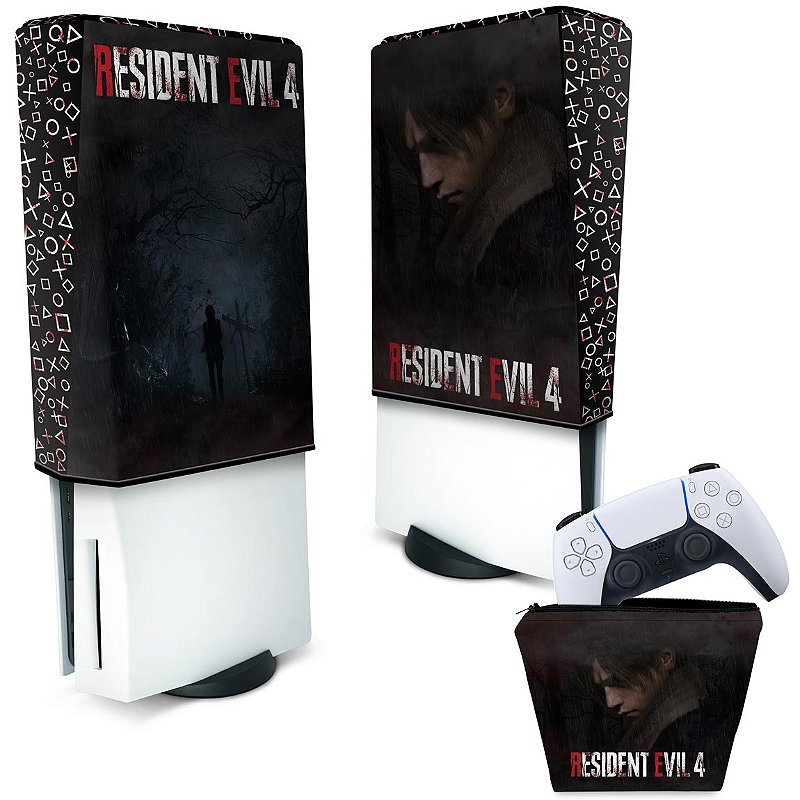 KIT Capa Case e Skin Xbox One Fat Controle - Resident Evil 4