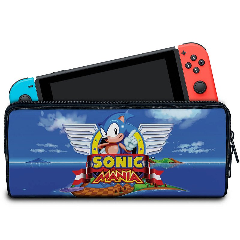 Case Nintendo Switch Bolsa Estojo - Sonic Mania - Pop Arte Skins