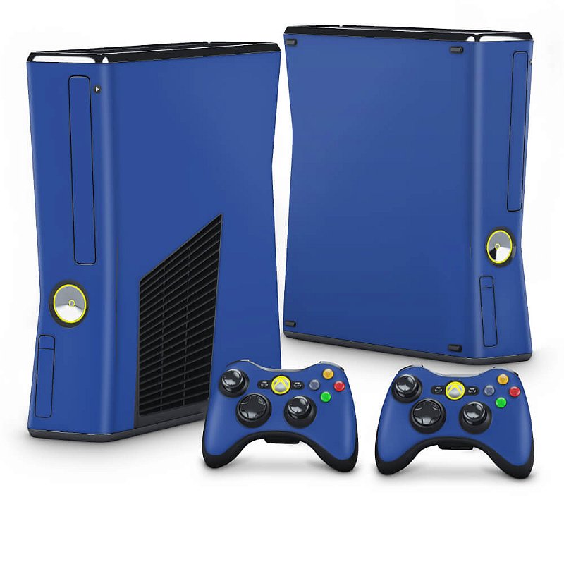 Xbox 360 Slim Skin - Azul Escuro - Pop Arte Skins