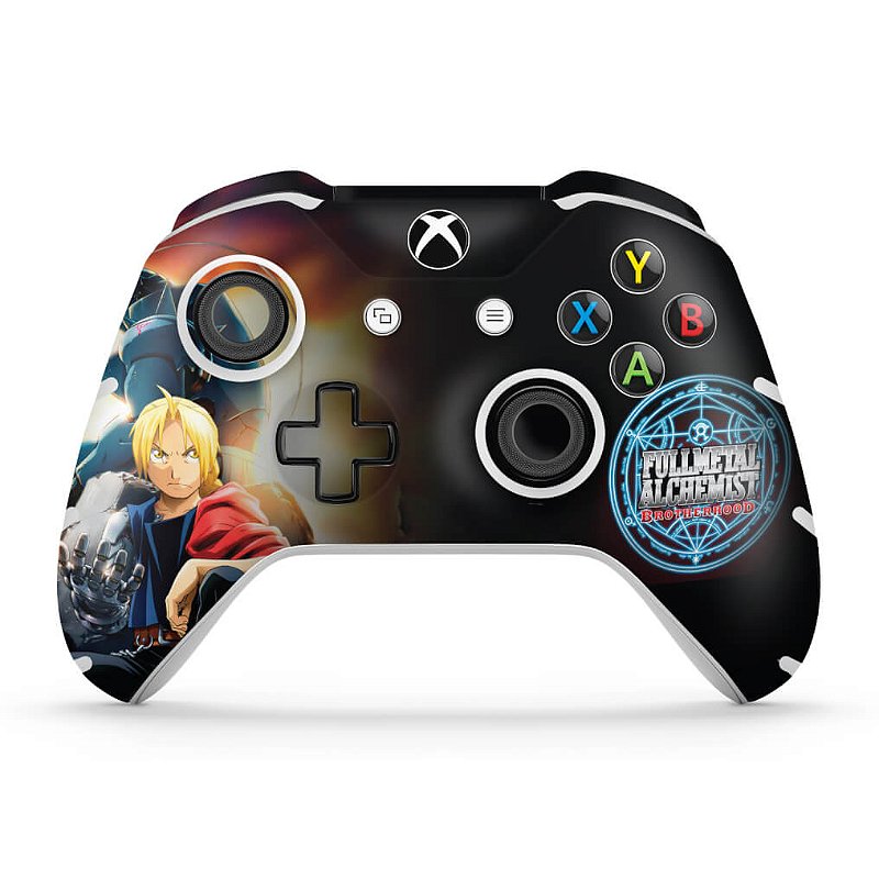 Skin Xbox One Slim X Controle Fullmetal Alchemist Brotherhood Pop Arte Skins