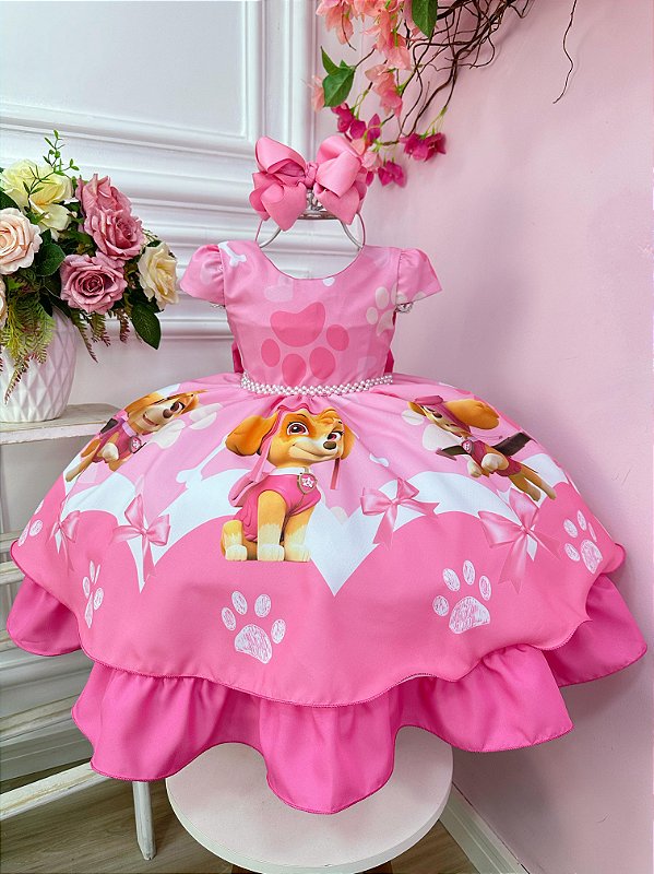 Paw Patrol Roupa Patrulha Canina Menina Tutu Roupa Menina Patrulha - Main Image