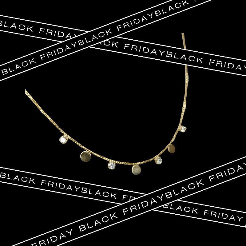 Colar círculos e zircônia