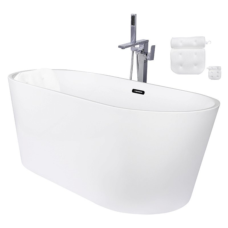 Kit Banheira Freestanding Venezza 1.50m c/Misturador Cromado