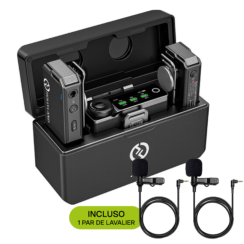 HOLLYLAND LARK MAX DUO ペンダントオプション付き Sistema de Microfone Sem Fio Hollyland LARK Max 2 Combo 4-Pessoas