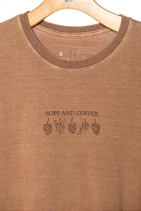 Camiseta Hops and Coffee Hop.oh - Marrom Estonada