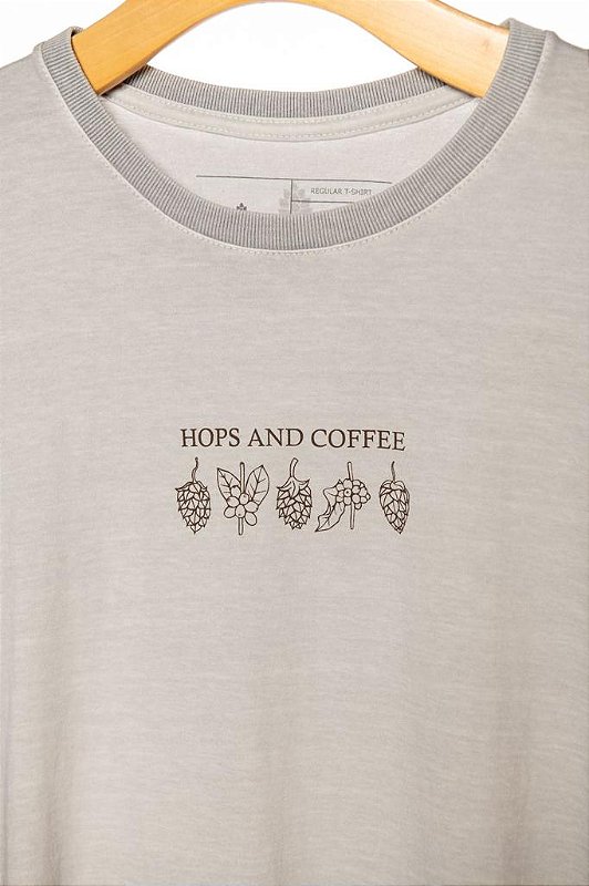 Camiseta Hops and Coffee Hop.oh - Cinza Estonada