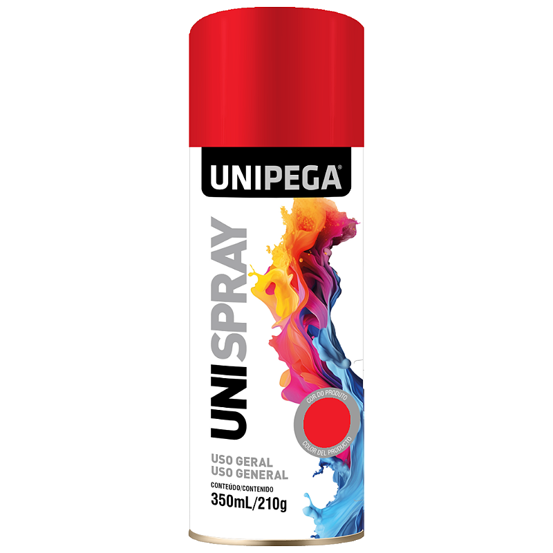 Tinta Spray Uso Geral Vermelho 350ml - Unipega Shop