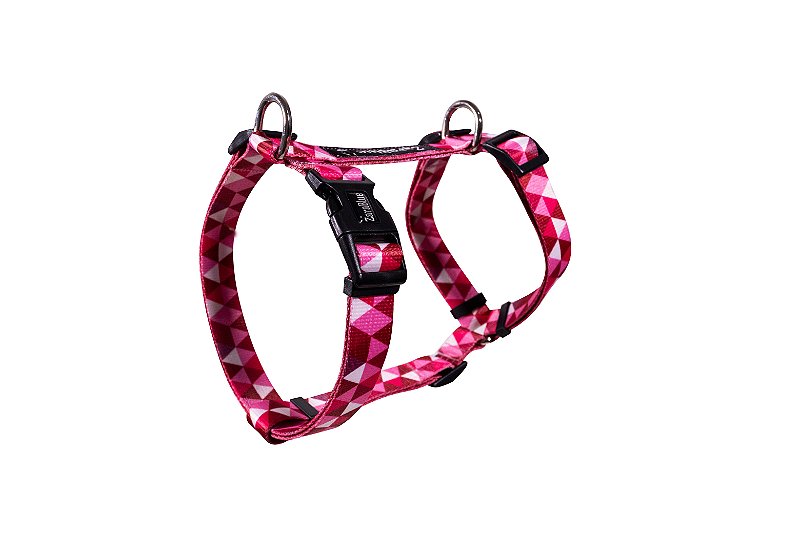 Peitoral H para Cachorro e Gato ZaraBlue Lumix Rosa