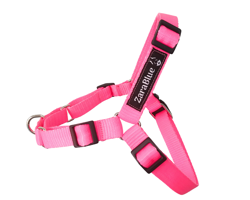 Peitoral Antipuxão Pink Para Cachorros Zarablue