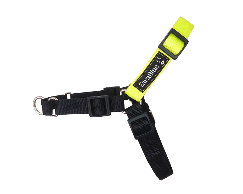 Peitoral Antipuxão Black Neon Para Cachorros Zarablue