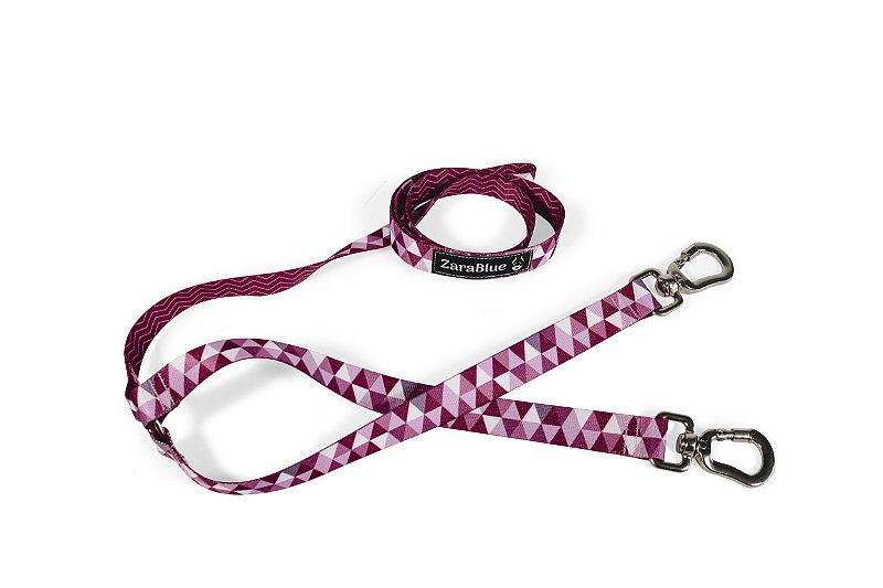 Guia Dupla para passeio Cachorro Lumix Rosa ZaraBlue
