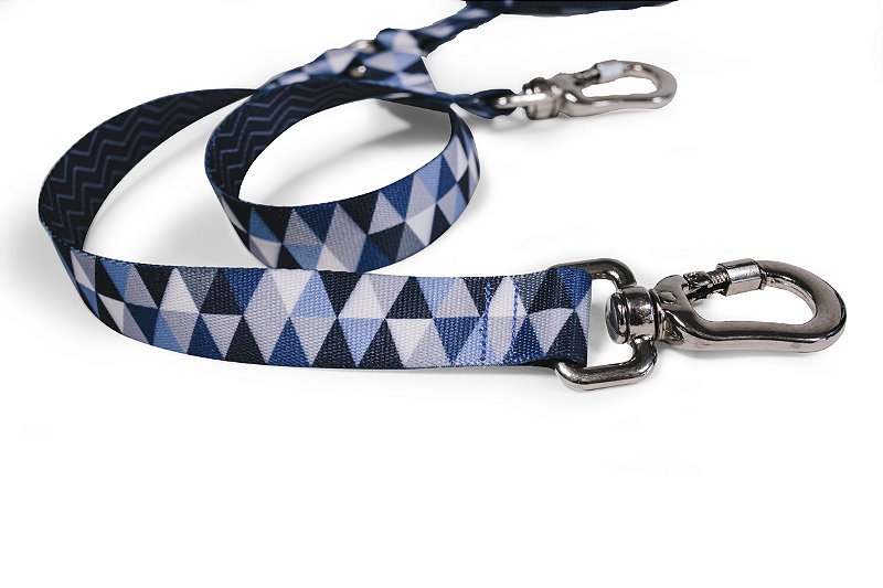 Guia Dupla para passeio Cachorro Lumix Azul ZaraBlue