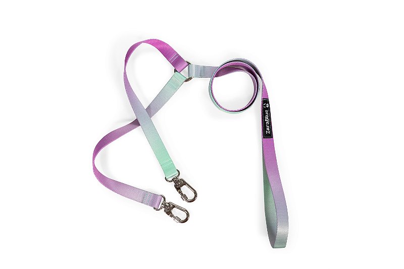 Guia Dupla para passeio Cachorro Algrem ZaraBlue