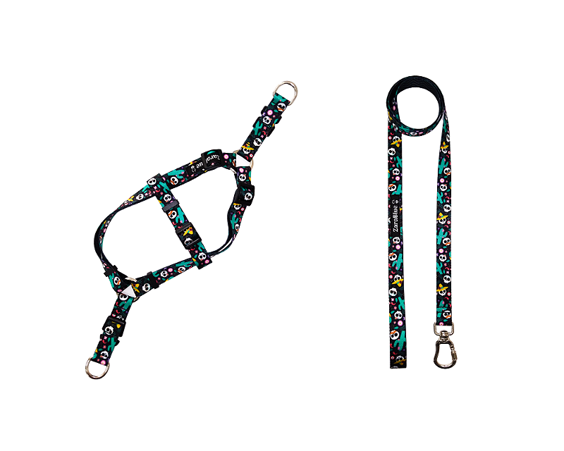 Kit Peitoral Americano e Guia de 1,30 metros para Cachorros Cor Guadalupe - Brinde Plaquinha Personalizada