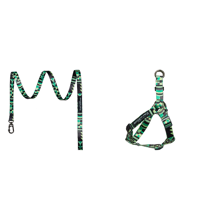 Kit Peitoral Americano e Guia de 1,30 metros para Cachorros Cor Kingstone- Brinde Plaquinha Personalizada