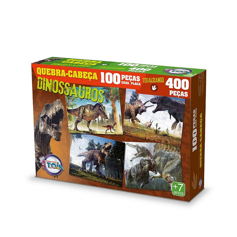 Quebra cabeça Dinossauros - 100 peças