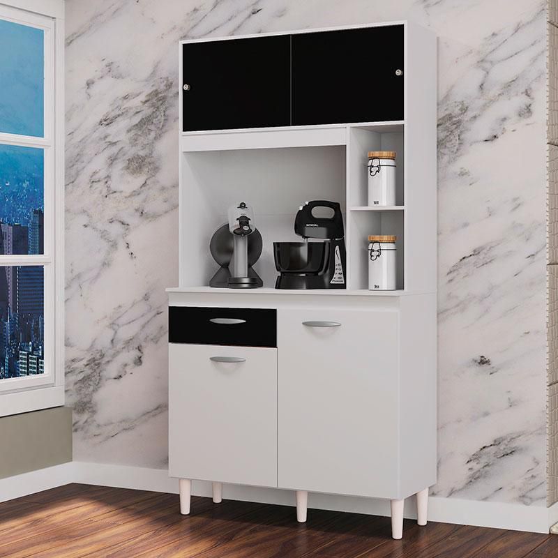 Armário de cozinha branco 90cm - Duda - Saimys Móveis