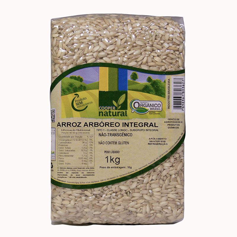 Arroz Arbóreo - Sem Glúten - LOJA COOPERNATURAL ORGÂNICOS