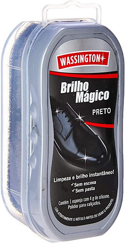 Esponja Brilho Magico Wassington Para Sapato Preto - SuperLimpinho - O  Supermercado da Limpeza.