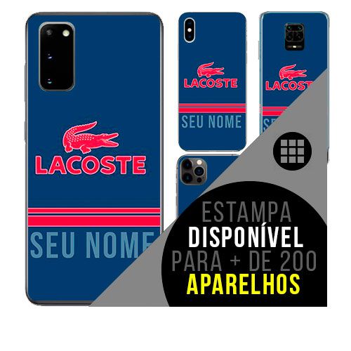 Capa de celular personalizada com nome - Lacoste
