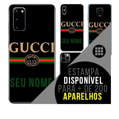 Capa de celular personalizada com nome - Gucci