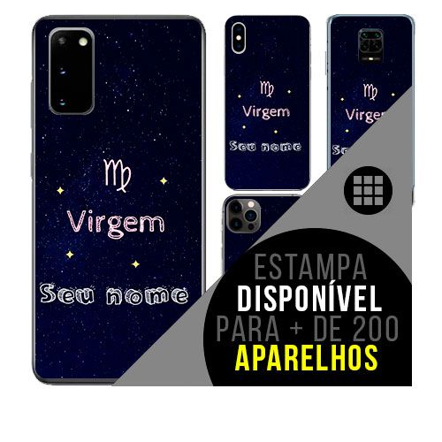 Capa de celular personalizada com nome - Signo Virgem - astrologia