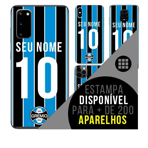 Capa de celular camisa de time com nome personalizável - Grêmio