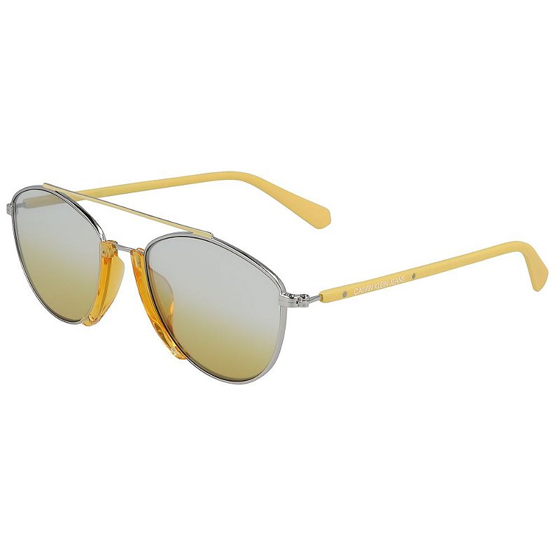 Calvin Klein Jeans CKJ23605S Sunglasses 701 - Yellow Men Square