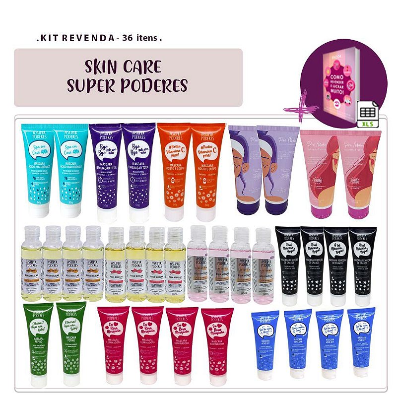 Kit Revenda Skin Care Super Poderes Itens Virtual Make Fornecedora De Maquiagem Atacado