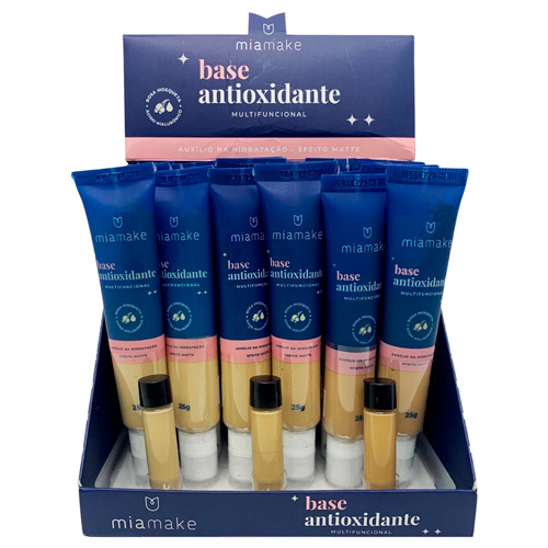 Base Líquida Matte Antioxidante Multifuncional Cores Médias Mia Make 326 no Atacado para Revenda