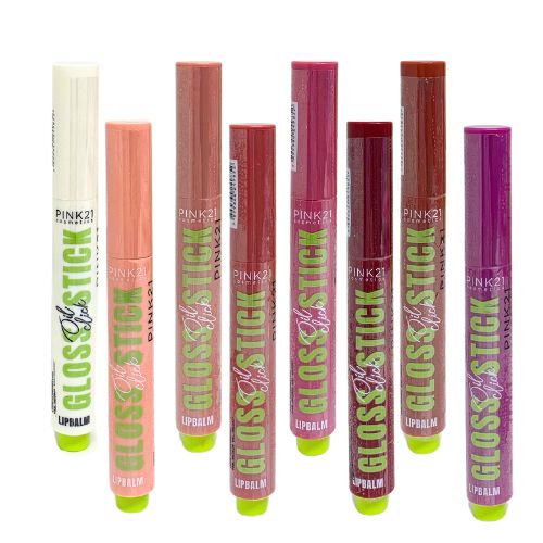 Gloss Lábial Oil Click Stick Pink 21 CS5270 - Kit c/ 08 unid no Atacado para Revenda