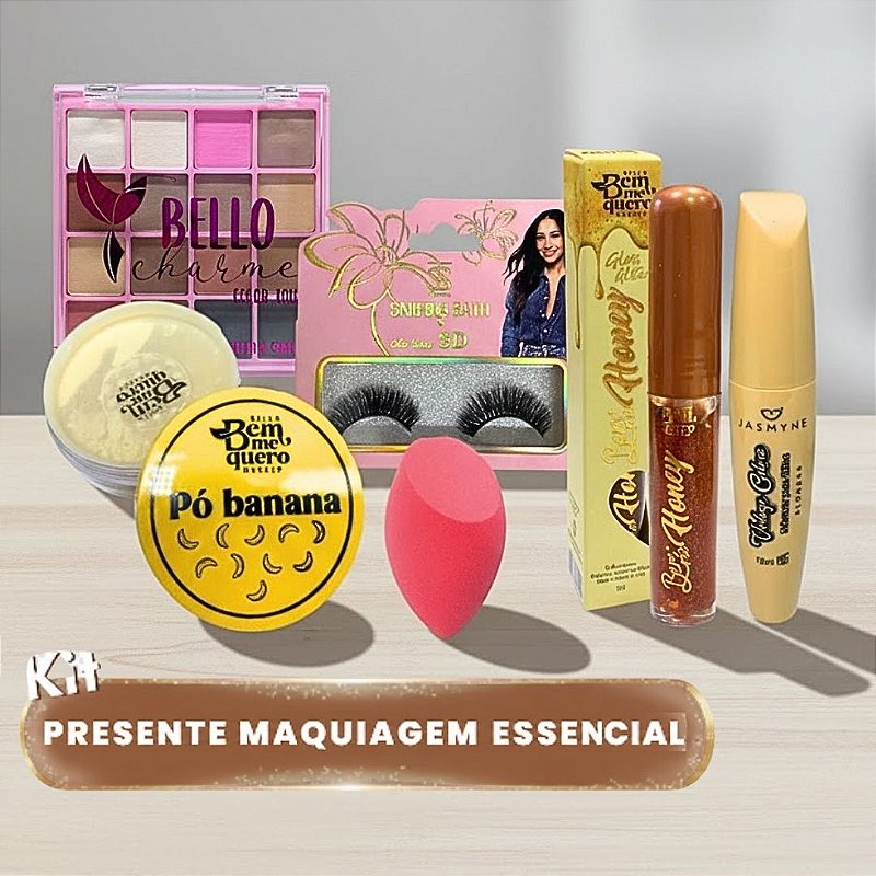 Kit Presente Maquiagem Essencial - 06 itens no Atacado para Revenda