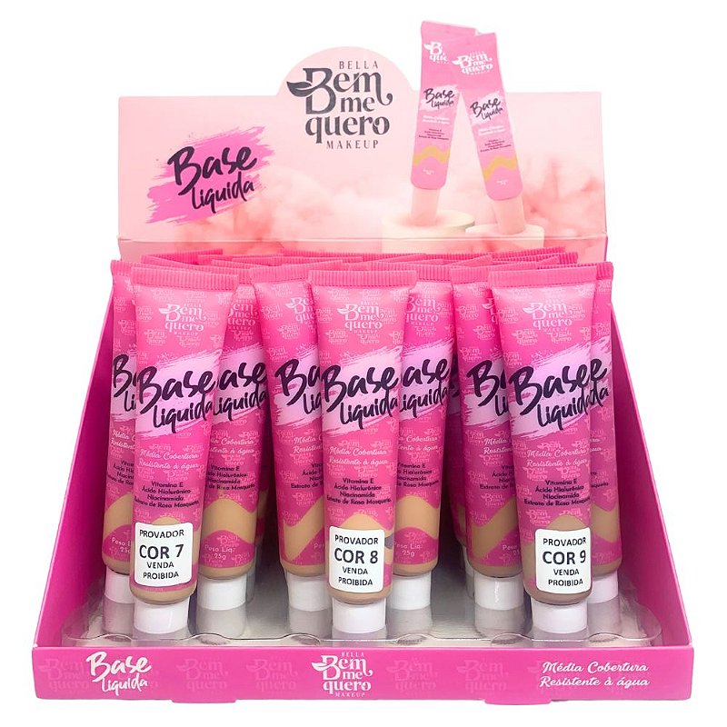 Base Líquida Box C Bella Bem Me Quero no Atacado para Revenda