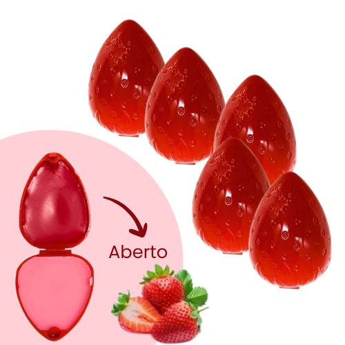 Brilho Labial Moranguinho Sombra Flor - Kit c/ 05 unid no Atacado para Revenda