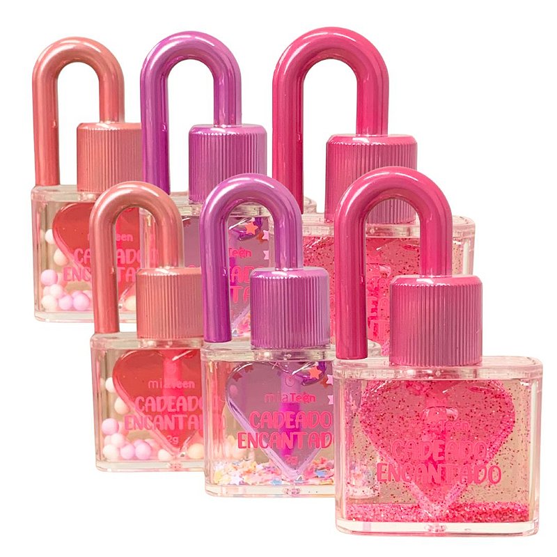 Lip Oil Cadeado Encantado Mia Teen Mia Make 565 - Kit c/ 06 unid no Atacado para Revenda